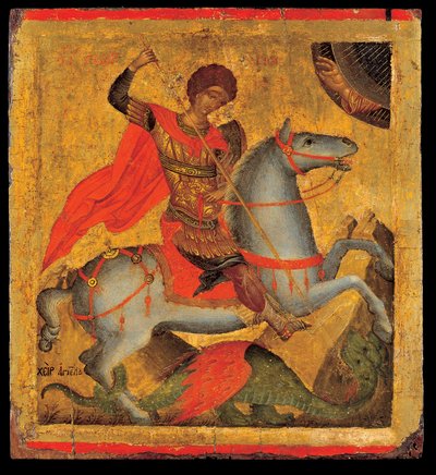 Sint Joris te Paard, die de Draak Doodt door Chanter Angelos Akotandos